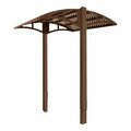 Paris Site Furnishings PSF Shade Series Chocolate Brown Inground Mounted Steel Canopy - 85.5'' x 78'' x 98.75'' 969DPSIGBCB